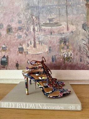 Daya by Zendaya Multicolor Strappy Lace-Up High Heel Sandals - Size 5.5